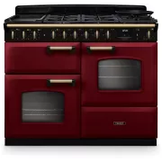 FALCON NGC TAB MIX 110 CM BORDEAUX LAITON ANTIQUE - Piano de cuisson mixte