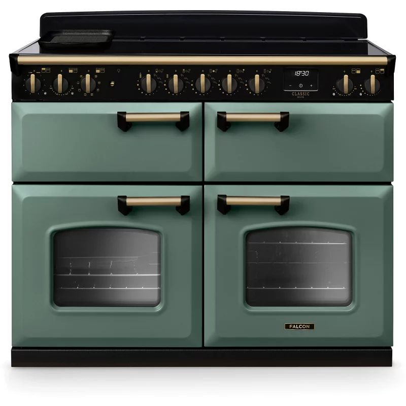 Image : FALCON NGC TAB IND 110 CM VERT MINERAL LAITON - Piano de cuisson induction