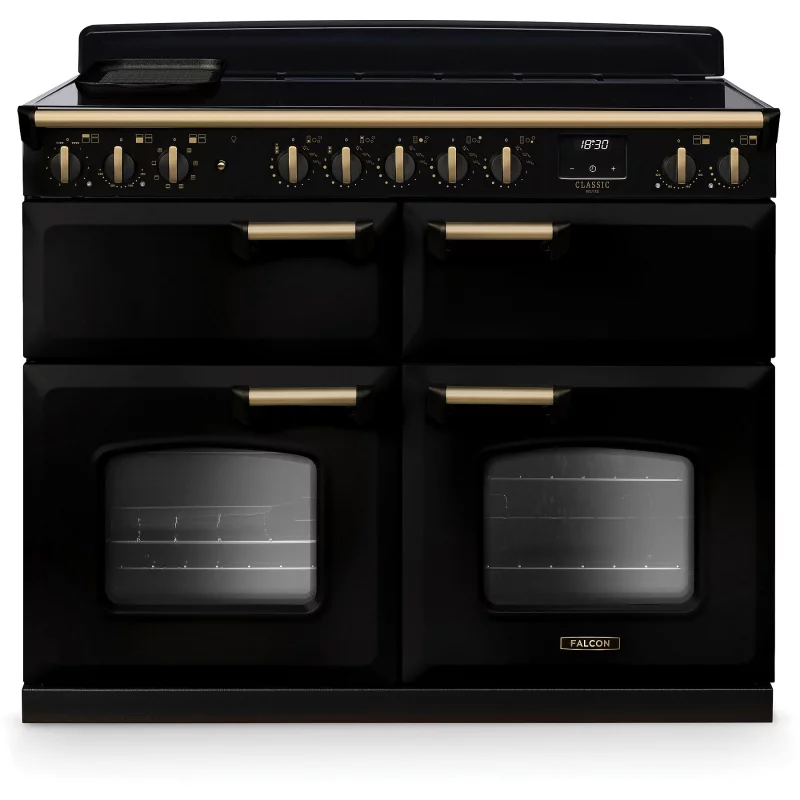 Image : FALCON NGC TAB IND 110 CM NOIR LAITON ANTIQUE - Piano de cuisson induction