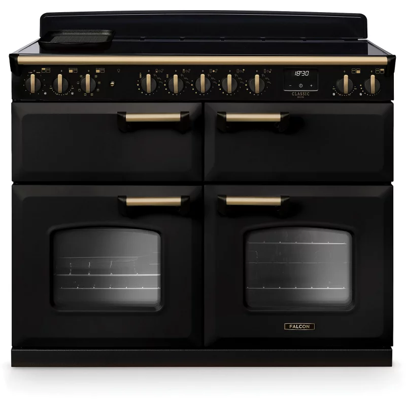 Image : FALCON NGC TAB IND 110 CM CHARBON LAITON ANTIQUE - Piano de cuisson induction