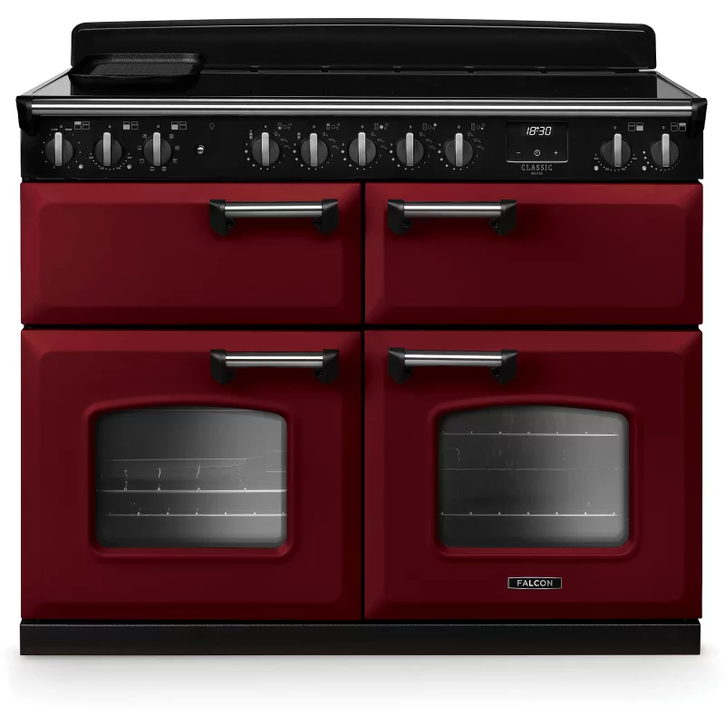 Image : FALCON NGC TAB IND 110 CM BORDEAUX CHROME - Piano de cuisson induction