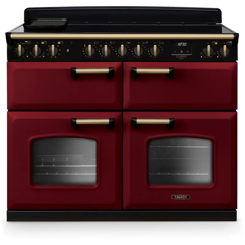 Image : FALCON NGC TAB IND 110 CM BORDEAUX LAITON - Piano de cuisson induction