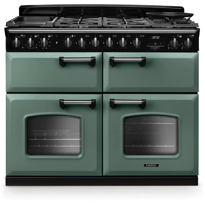 Image : FALCON NGC TAB MIX 110 CM VERT MINERAL CHROME - Piano de cuisson mixte
