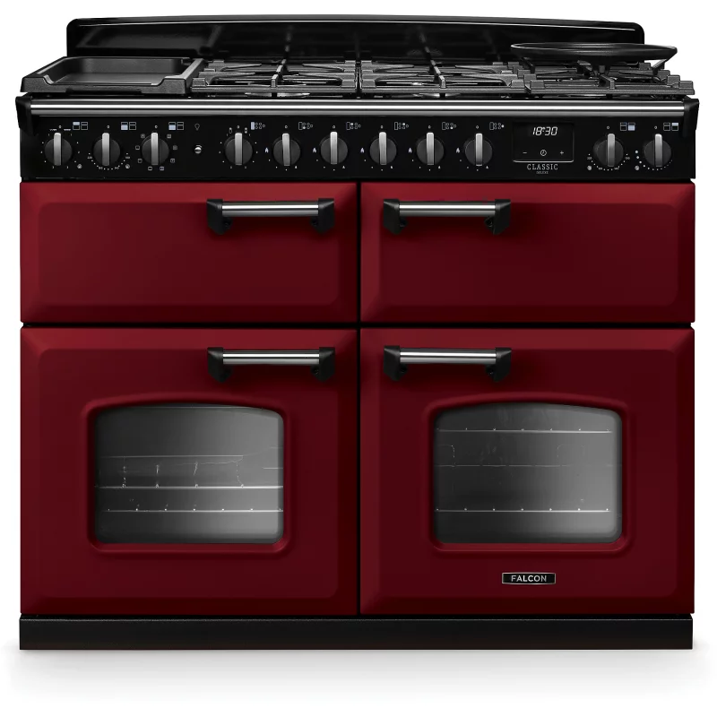 Image : FALCON NGC TAB MIX 110 CM BORDEAUX CHROME - Piano de cuisson mixte