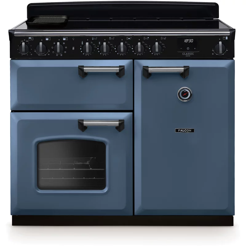 Image : FALCON NGC TAB IND 100 CM ROCHE BLEUE CHROME - Piano de cuisson induction