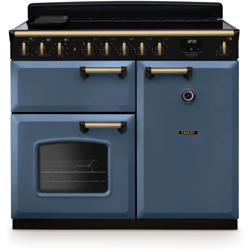 Image : FALCON NGC TAB IND 100 CM ROCHE BLUE LAITON ANTIQUE - Piano de cuisson induction