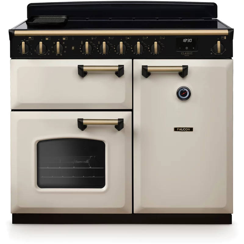 Image : FALCON NGC TAB IND 100 CM CREME PASTEL LAITON - Piano de cuisson induction