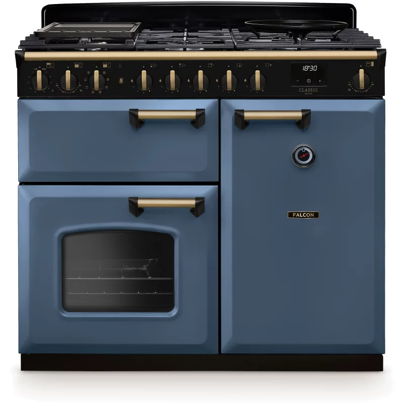 Image : FALCON NGC TAB GAZ 100 CM ROCHE BLUE LAITON - Piano de cuisson gaz