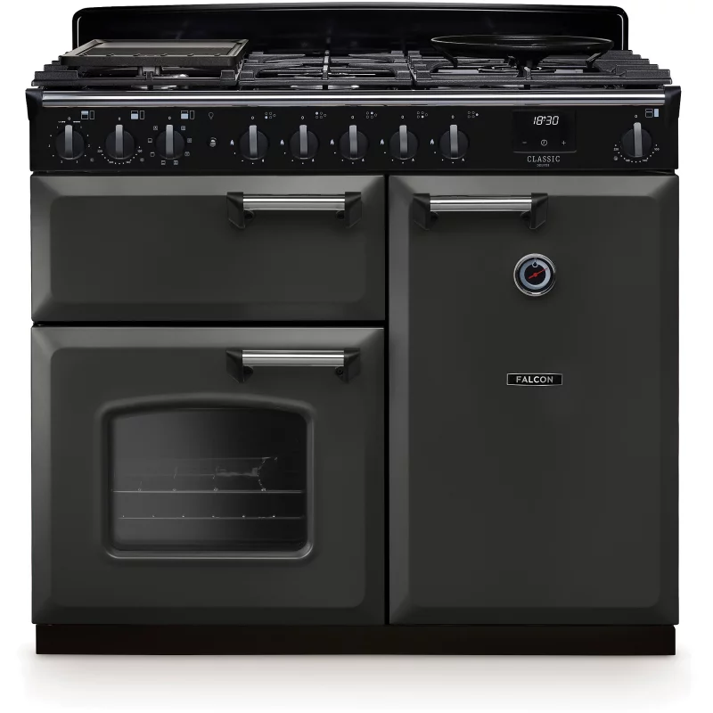 Image : FALCON NGC TAB GAZ 100 CM ARDOISE CHROME - Piano de cuisson gaz