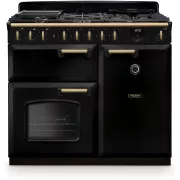FALCON NGC TAB GAZ 100 CM NOIR LAITON ANTIQUE - Piano de cuisson gaz