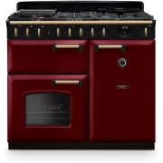 FALCON NGC TAB GAZ 100 CM BORDEAUX LAITON - Piano de cuisson gaz