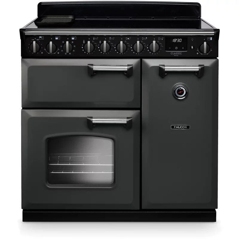 Image : FALCON NGC TAB IND 90 CM ARDOISE CHROME - Piano de cuisson induction