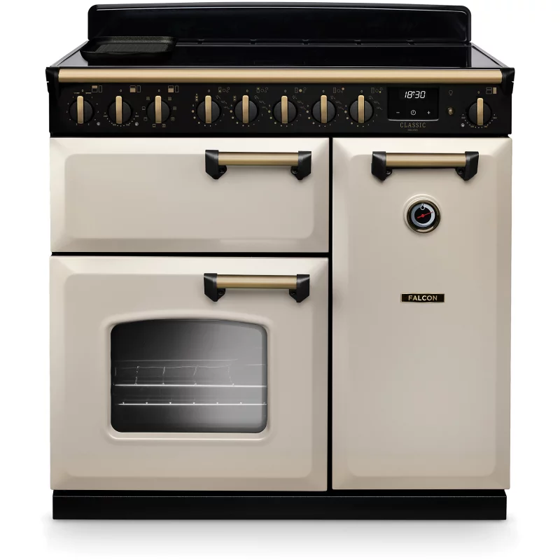 Image : FALCON NGC TAB IND 90 CM CREME PASTEL LAITON - Piano de cuisson induction
