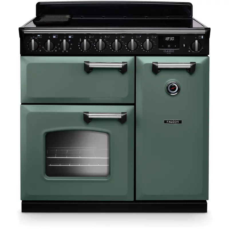 Image : FALCON NGC TAB IND 90 CM VERT MINERAL CHROME - Piano de cuisson induction