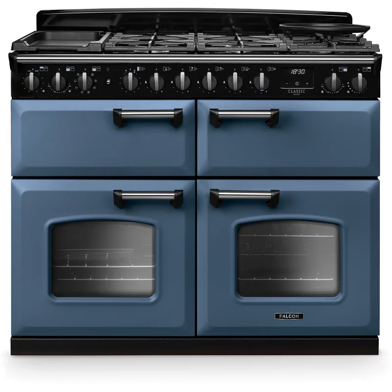 Image : FALCON NGC TAB MIX 110 CM ROCHE BLEUE CHROME - Piano de cuisson mixte