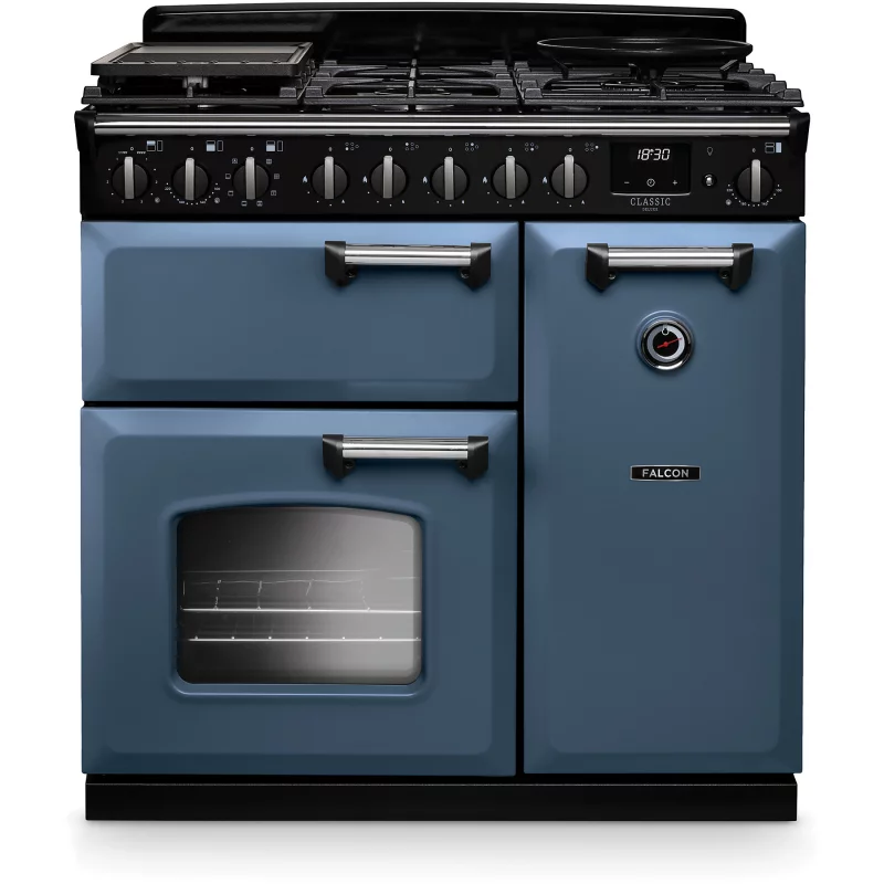 Image : FALCON NGC TAB GAZ 90 CM ROCHE BLEUE CHROME - Piano de cuisson gaz