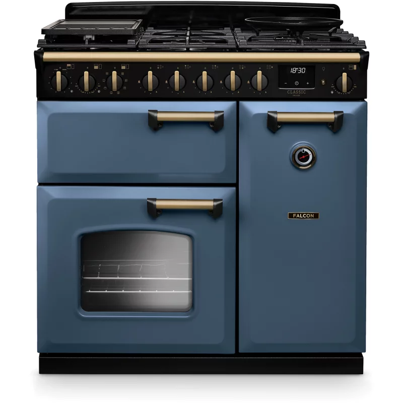 Image : FALCON NGC TAB GAZ 90 CM ROCHE BLUE LAITON - Piano de cuisson gaz