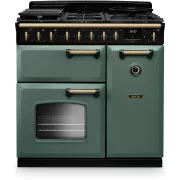 FALCON NGC TAB GAZ 90 CM VERT MINERAL LAITON - Piano de cuisson gaz