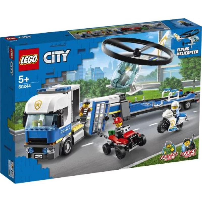 Image : Le transport de l'helicoptere de la police 60244 LEGO City