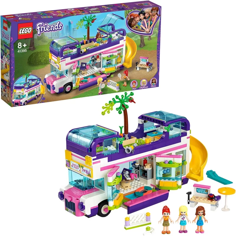 Image : Le bus de l'amitie avec piscine et toboggan LEGO Friends 41395