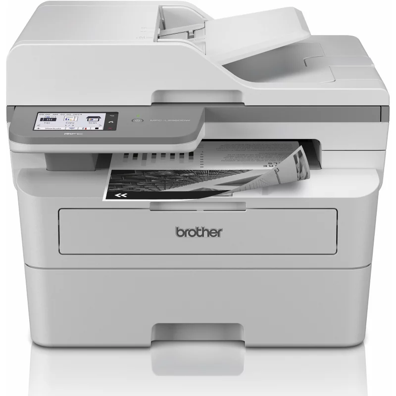 Image : Brother MFC-L2960DW Blanc - Imprimante multifonction Laser