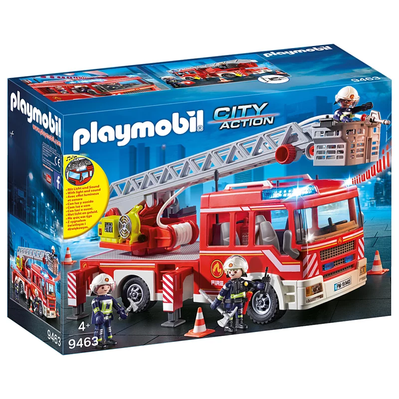 Image : Playmobil 9463 - Camion de pompiers avec echelle pivotante