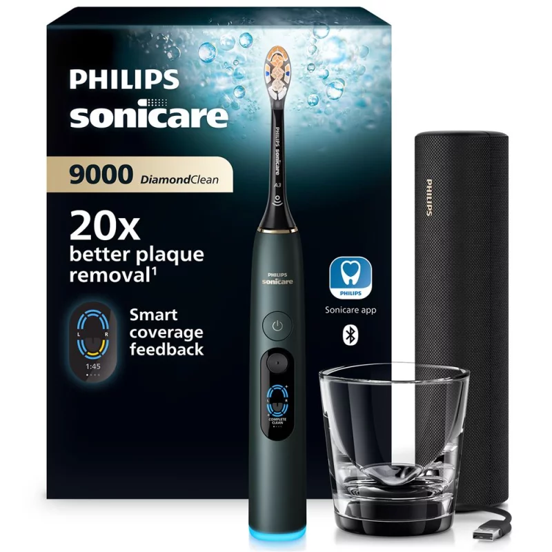 Image : PHILIPS HX9213/84 Vert - Brosse à dents électrique