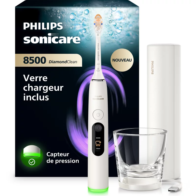 Image : PHILIPS HX8513/11 Sonicare DiamondClean 8500 Blanc