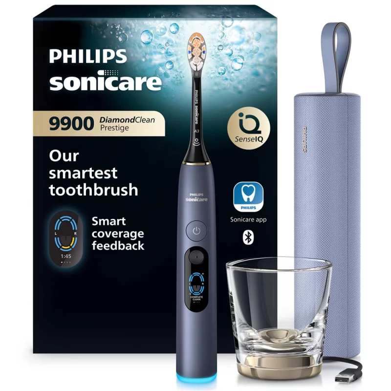 Image : PHILIPS HX9813/98 Sonicare Diamond Clean 9900 Prestige Bleu