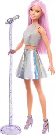 Barbie Pop Star chanteuse avec micro et cheveux roses