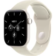 Apple Watch Series 12 GPS + Cellular 42 mm Blanc perle / Sable - S/M - MJGW4ZR/A