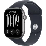 Apple Watch Series 12 GPS 46 mm Gris sidéral / Bleu marine - M/L - MJEJ4ZR/A