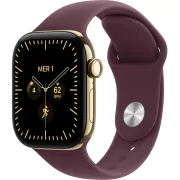 Apple Watch Series 12 GPS + Cellular 42 mm Or radieux / Bordeaux - M/L - MJGK4ZR/A