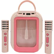LEXIBOOK Karaoke Bluetooth Rose avec 2 micros sans fil