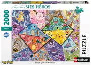 Nathan Les 16 types de Pokémon - Puzzle 2000 pièces