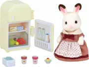 Sylvanian Families Figurine Maman Lapin Chocolat et réfrigérateur - 5014