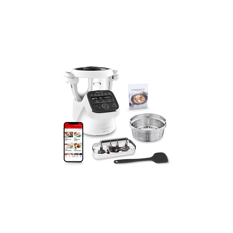 Image : Robot cuiseur Moulinex Companion XL Blanc Gris HF80CB10