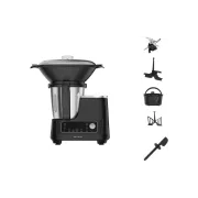 Robot cuiseur Moulinex CLICKCHEF Noir + Cuiseur vapeur HF456810