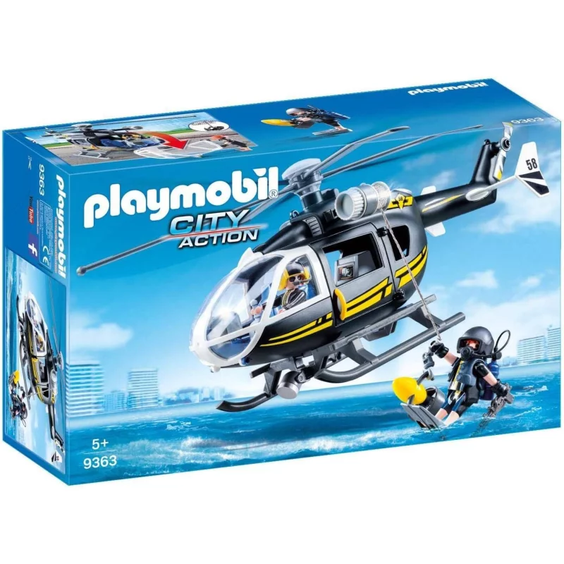 Image : Playmobil 9363 - Helicoptere et Policiers d'elite
