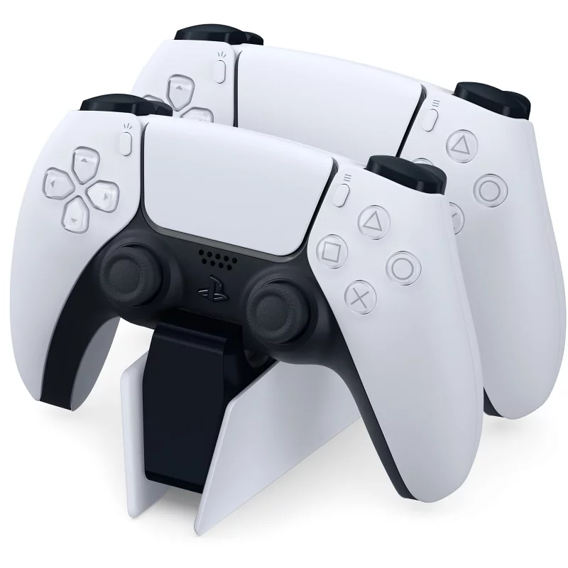 Image : Station de rechargement sans fil Sony DualSense pour PS5 Noir et blanc