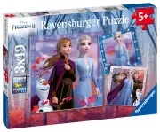 Puzzles 3 x 49 pieces Ravensburger Le voyage commence Disney Frozen La Reine des Neiges 2