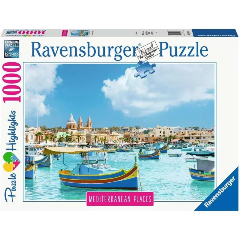 Image : Puzzle 1000 pieces Ravensburger Malte La Mediterraneenne