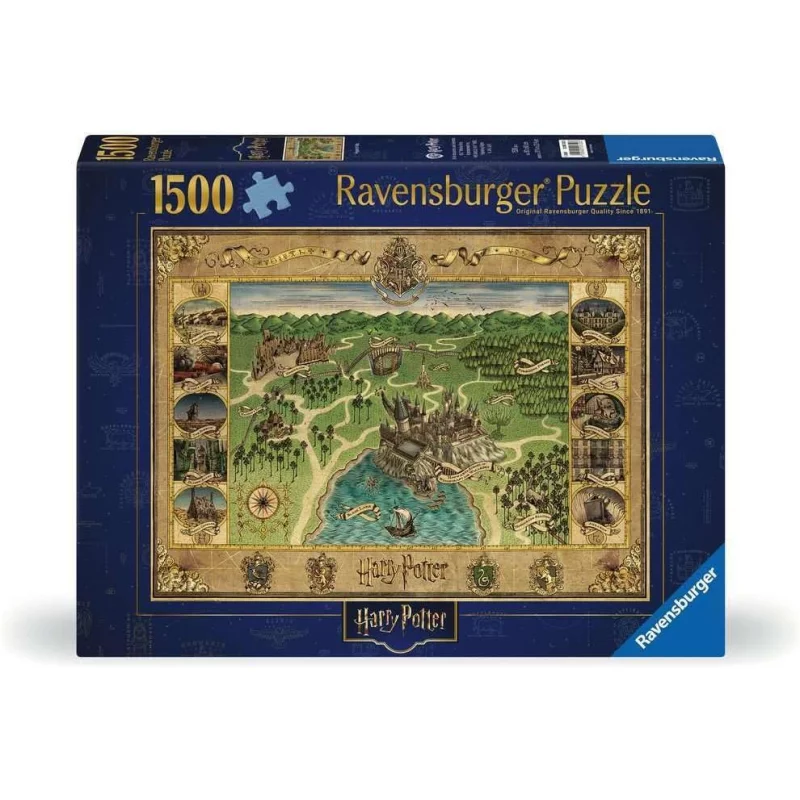 Image : Puzzle 1500 pièces Ravensburger Harry Potter La carte de Poudlard