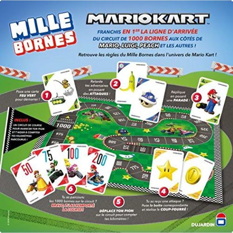 Image : Jeu de cartes Dujardin Mario Kart Mille Bornes 59002