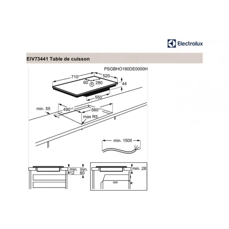 Image : Plaque induction Electrolux EIV73441