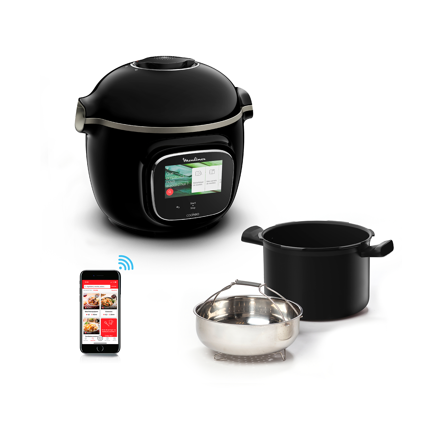 Image : Mijoteur Moulinex COOKEO TOUCH WIFI CE902800 NOIR