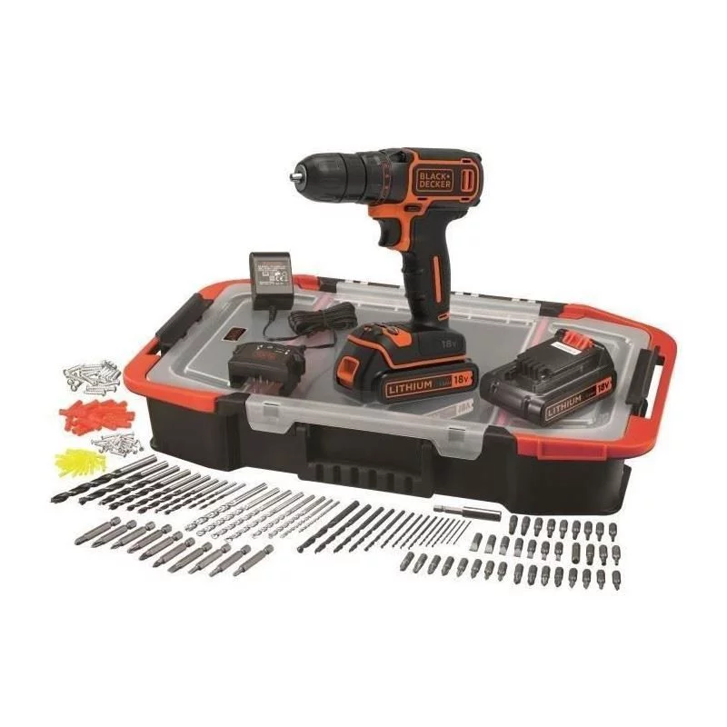 Image : Perceuse sans fil Lithium 18 V BDCDC18BAST-QW BLACK & DECKER