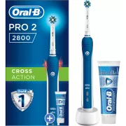 Brosse a dents electrique Oral-B Pro 2800 Cross Action Bleu+1 dentifrice