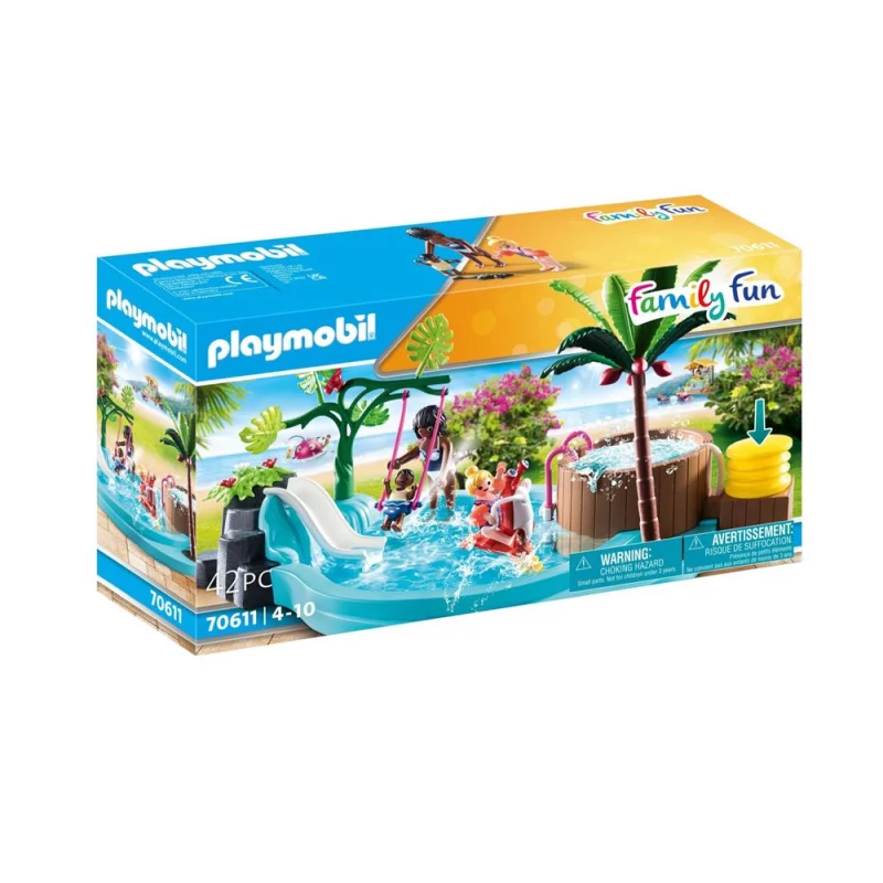Image : PLAYMOBIL Piscine Enfant avec Jacuzzi - 70611