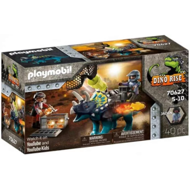 Image : Playmobil Dino Rise - Triceratops et soldats - 70627